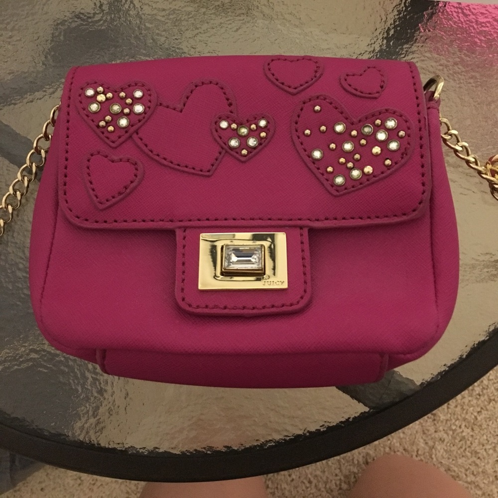 Pink and gold purse